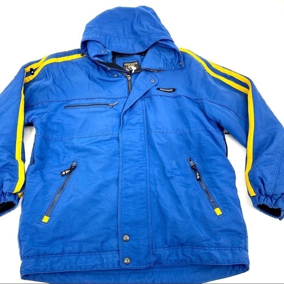 Descente men’s ski jacket blue yellow sz L - Picture 1 of 8